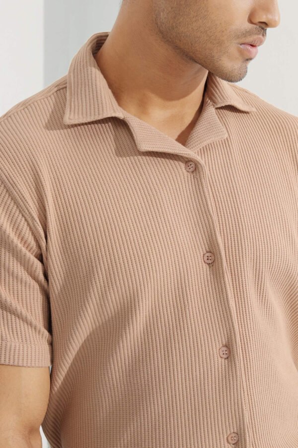 Half Sleeve Cuban Shirt – Beige