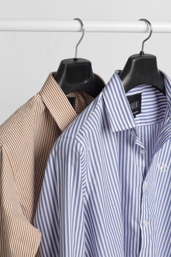 Full Sleeve Brown Striped Shirt