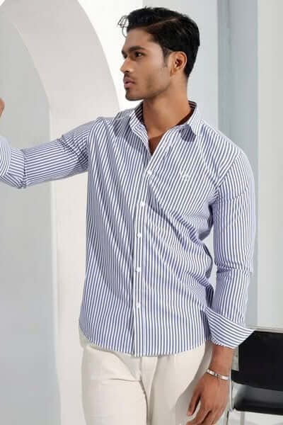 Blue Stripe Formal Shirt