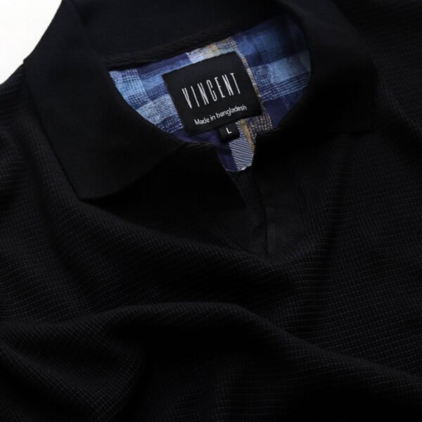 Textured V-neck Polo - Image 2