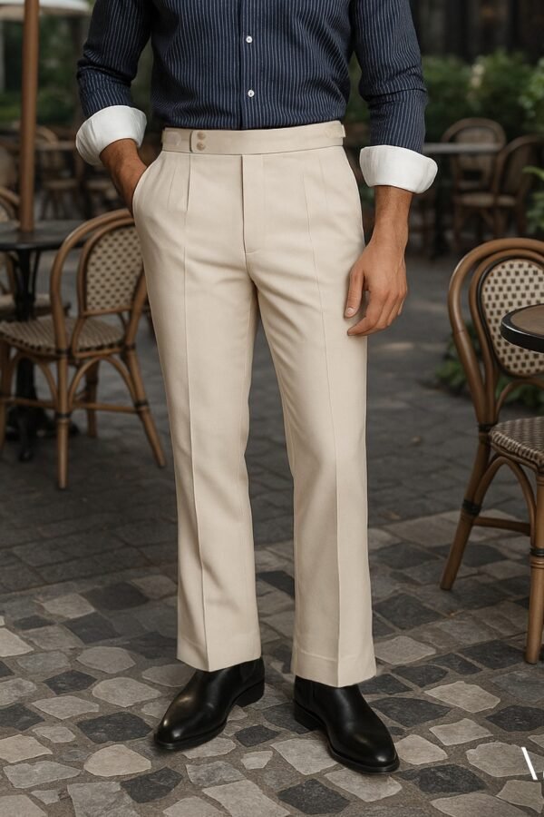 Off white Bootcut Gurkha Pant