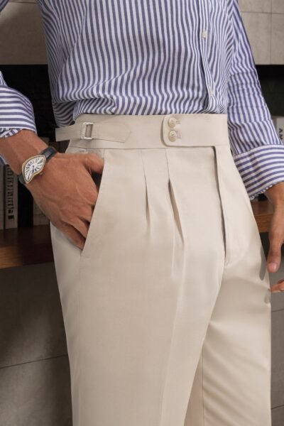 Soft Cream Bootcut Gurkha Pant