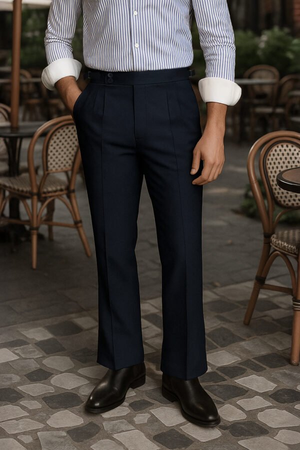 Navy Bootcut Gurkha Pant