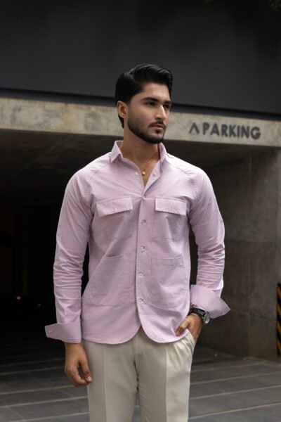 The Vincent Utility Baby Pink Shirt