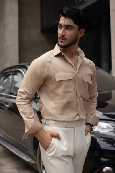 The Vincent Utility Beige Shirt