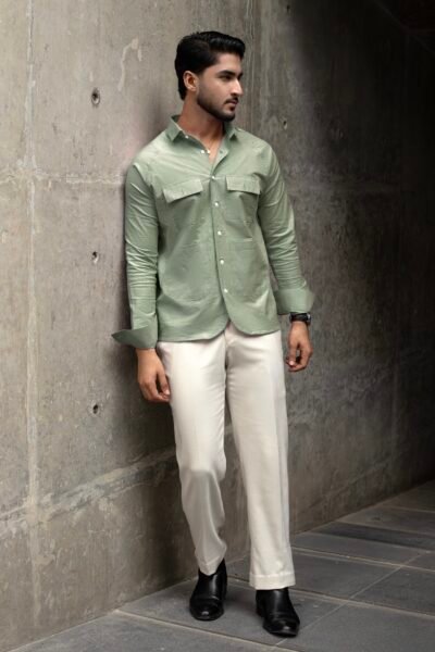 The Vincent Utility Olive Shirt