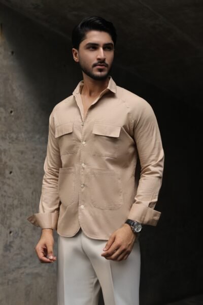 The Vincent Utility Beige Shirt