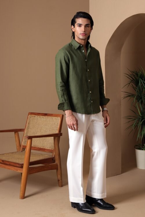 Nomad Green Linen Shirt