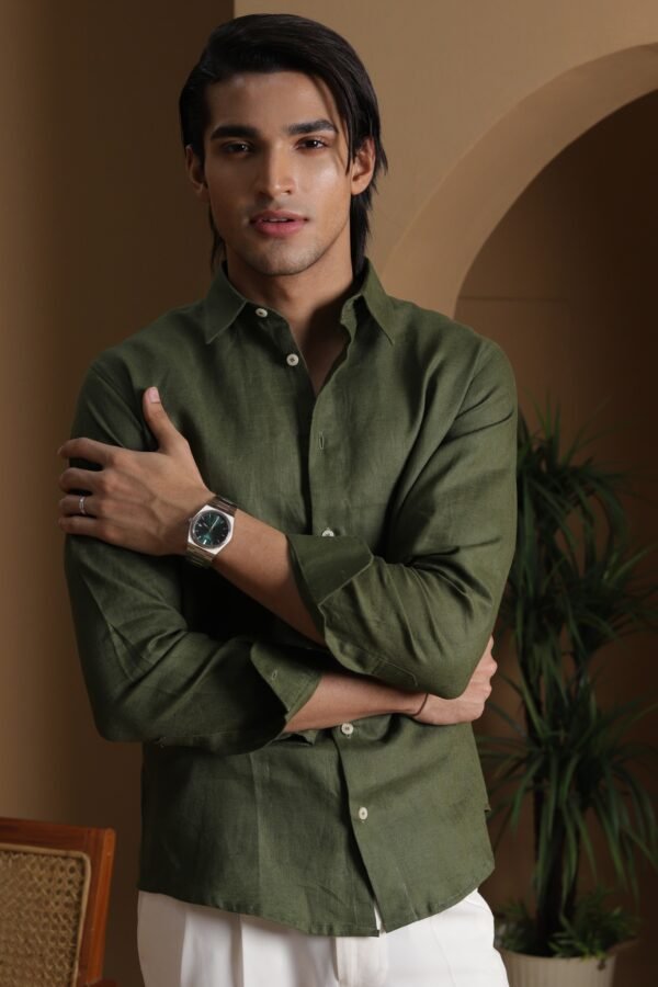 Nomad Green Linen Shirt
