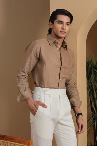 Nomad Beige Linen Shirt