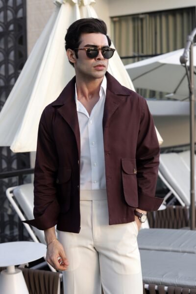 Maroon Safari Jacket