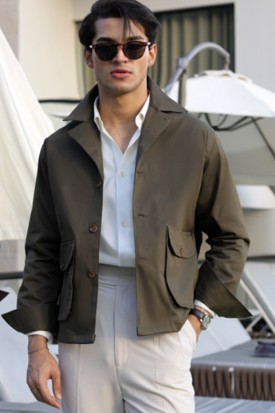 Olive green Safari Jacket