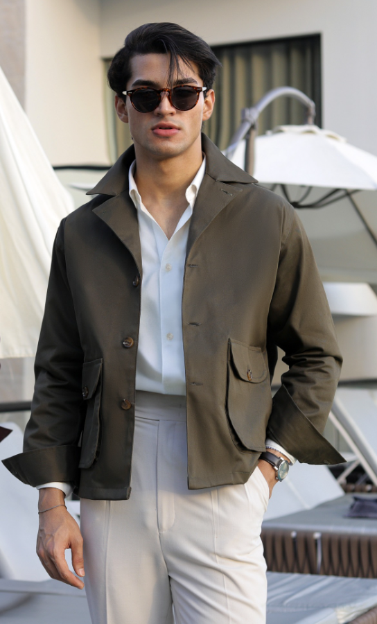 Olive green Safari Jacket