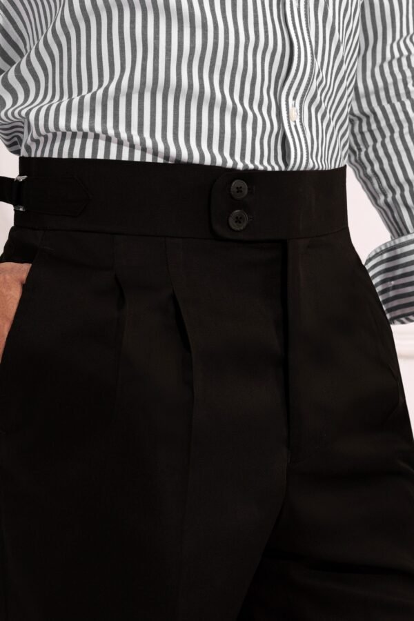 Black Bootcut Gurkha Pants