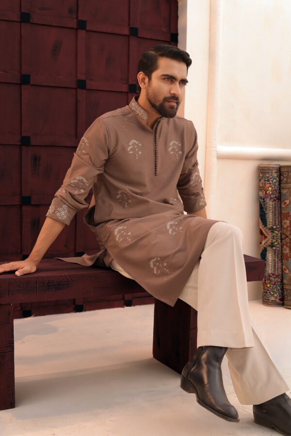 Allover Zardosi Punjabi-Caramel Brown