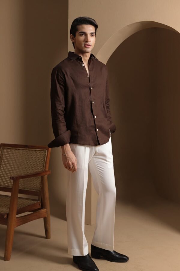 Nomad Brown Linen Shirt